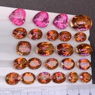 天然巴西托橙色帕石裸石