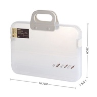 Bag Box File Plastic 4 File Bag Transparent File Storage Hard Shell Portable Test Paper Storage Box 
