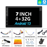 (4+32/64G)7/9/10 นิ้ว 2din 2G Ram Android 13รถวิทยุเครื่องเล่นมัลติมีเดีย 2.5D เครื่องเสียงติดรถยนต์