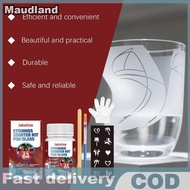 Maudland Glass Etching Art Craft Kit Reusable Etch Cream & Tools For DIY Glassware Ceramic Decoratio