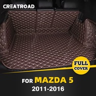 Auto Full Coverage Trunk Mat For Mazda 5 MPV 2011-2016 15 14 13 12 Car Boot Cover Pad Interior Prote