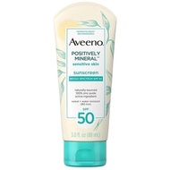 Aveeno Positively Mineral Sensitive Skin Sunscreen Spf50 88Ml