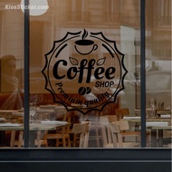 Cutting Cafe Glass Stickers QC-21 Glass Wall Cafe Stickers