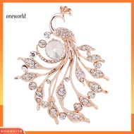 Oneworld| Costume Jewellery Brooch Pin Peacock Shape