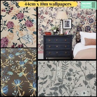 Wallpaper Dinding 44cm x 10m Wallpaper Dinding Ruang Tamu Wallpaper Dinding Bilik Tidur Wallpanel