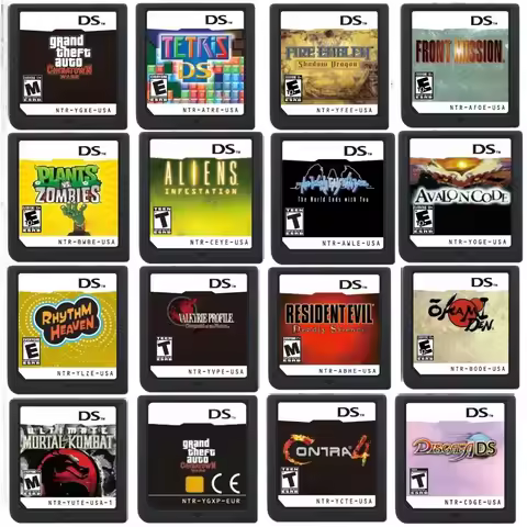 NDS Game Multilingual Cartridge NDS Game Cassette,The World Ends，Shadow Dragon，Covenant of The Plume