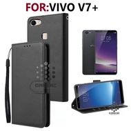 Case VIVO V7+ FLIP WALLET LEATHER WALLET LEATHER SOFTCASE PREMIUM FLIP COVER Saung Open Close FLIP CASE VIVO V7 PLUS