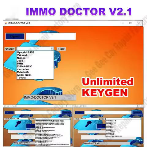 Latest IMMO DOCTOR V2.1 With Unlimited KEYGEN MULTI BRAND Immo Off Software ECU Chip Tuning for sim2