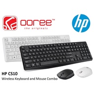HP CS10 2.4G WIRELESS MULTIMEDIA KEYBOARD AND MOUSE COMBO SET WITH 104 KEYBOARD AND 1600 DPI MOUSE F