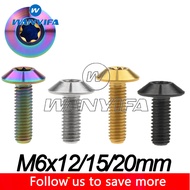 Wanyifa Titanium Bolt M6x12 15 16 20 mm Torx Head Screw Umbrella Head Screw Grade 5 for Bicycle Accessories Motorcycle Parts