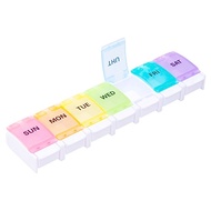 Medicine Box Case 7 Days AM PM Weekly Travel Pill Case Organizer Holder Dispenser Pillbox Portable