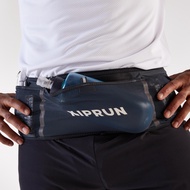 KIPRUN Hydration trail running belt with stick holder, kiprun belt 900 - Grey/beige