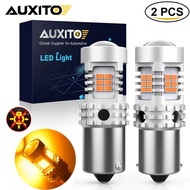 AUXITO 2Pcs Canbus 1156 BA15S BAU15S Mentol LED Tiada Denyar Hiper Amber T20 W21W 7440 WY21W P21W PY