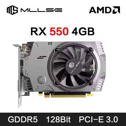 MLLSE AMD Radeon RX 550 4GB Placa De Video Graphics Card GDDR5 128bit PCI-E X16 HDMI DP DVI rx 550 4