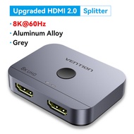 【ส่งจากไทย】Vention HDMI Splitter 4K 60Hz กล่องแยกสัญญาณHDMI 2.0 Bi-Direction Switcher 1x2/2x1 Adapter 2 in 1 out Converter สำหรับ PS4 Laptop Monitor TV HDMI 2.0 Splitter