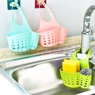 Kitchen Organizer Sink Hanging Basket Buckle Water Tap Collect Bag Silicone Drain Basket Kitchen Sink Drain
