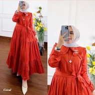 JESSY ACC AURA DRESS BL KATUN RAYON LD 110 CM PB 130 CM Gamis Model Terbaru Gamis Midi Rayon Adem Baju Gamis Wanita Gamis Dress Wanita Terbaru 2023 Gamis Jumbo Gamis Polos Gamis Kondangan Gamis Wanita Termurah Grosir Pakaian Dewasa Terlaris BEST SELLER