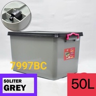 CENTURY 50L Storage Box With Wheel 7997BC / Multipurpose Storage Box / Bekas Simpanan