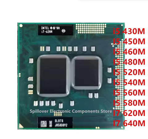 i5-430M 450M 460M 480M 520M 540M 560M 580M I7-620M 640M CPU