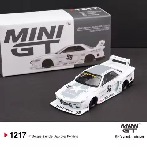 MINIGT 1217 LBWK Nissan Skyline GTR R32 TAS 2025 TSM MODEL 1:64 alloy car model