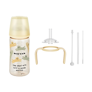 MOYUUM Gen3 ขวดนมเด็ก Premium PPSU โมยูม ALL IN ONE ขนาด 270ML (ลาย With Cat) พร้อมจุก Stage 2 สำหรั