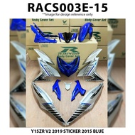 Rapido Cover Set Yamaha Y15ZR V2 Year 2019 Sticker 2015 Black Purple Red Blue Accessories Motor Y15 Ysuku Color Y15ZR