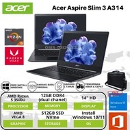 LAPTOP BARU ACER ASPIRE SLIM 3 A314-22-R7EC - RYZEN 5 3500U - RAM 12 GB - SSD 512 GB - AMD VEGA 8 - 