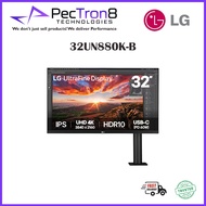 LG 32UN880K-B— 32" UHD 4K (3840x2160) IPS 60Hz Monitor with Ergo Stand