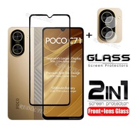 POCO C71 4G 2 in 1 Screen Protector+ Lens Protector Full Cover Full Glue Xiaomi POCOC71 POCO C 71 Te