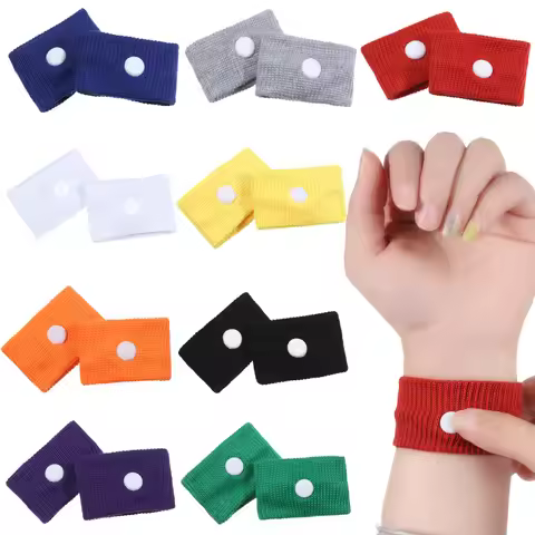 New 2X Travel Morning Sickness Wrist Band Anti Nausea Car Van Sea Plane Wristband Anti-motion Sickne