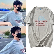 Short Sleeve Gray goodbai Couple Bai Jingting Printed Top Pure Cotton 5.8 Pure Cotton Men Women T-Sh