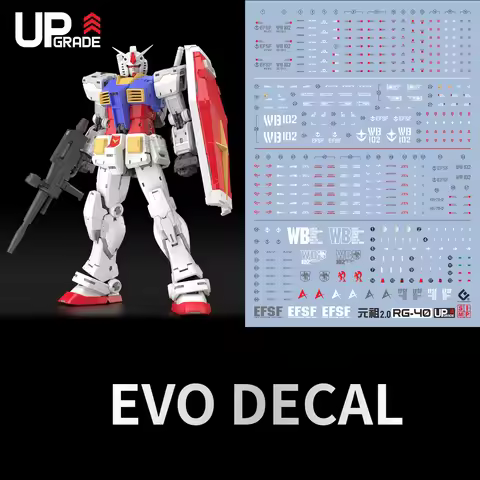 EVO Decal RG-40 for RX-78-2 Ver 2.0 Mobile Suit Model Building Tools Hobby DIY Fluorescent Water Sti