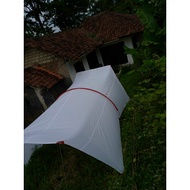 Flysheet dome 6u6M already with frame 13 sticks and perusik rope 17M flysheet dome 6u6 already seams