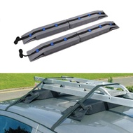 (IVQD) 2Pcs Universal Foldable Car Roof Racks Top Luggage Carrier Rack Carry Load Baggage Car Surf Kayak Long Roof Rack Pads