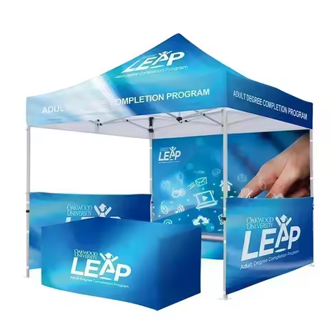 DD Outdoor Folding Gazebo 10x10ft Advertising Tents Roof Oxford Cloth Portable Sidewall 600D Waterpr