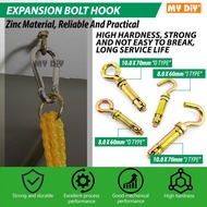 READY STOCK  M8 M10 EXPANSION BOLT HOOK O TYPE / J TYPE SCREW EYE WALL PLUG HOOK BOLT SLEEVE ANCHOR 