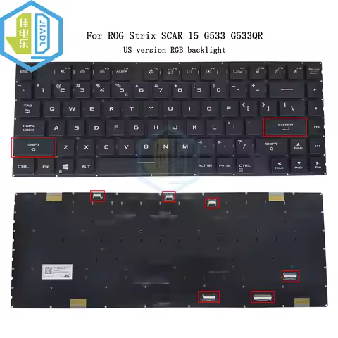 US UI English SP laptop keyboard RGB backlit For Asus ROG Strix G15 Scar 5 G533 G533Q G533QS G533QR 
