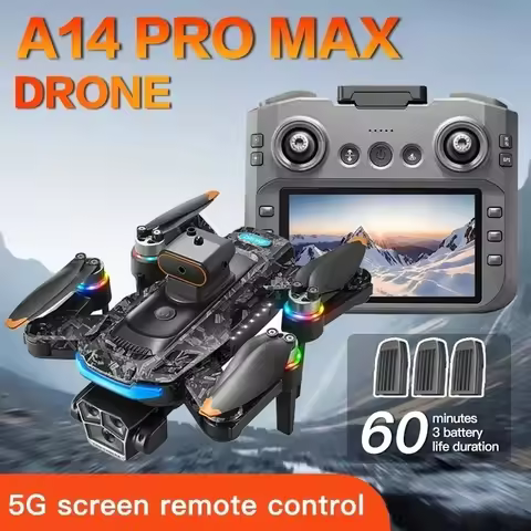 Original A14 Pro Max Drone GPS 8K HD Camera Quadcopter with Screen 5G WIFI Aerial Photography Obstac
