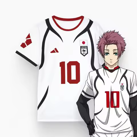 Mens Anime Jersey Blue Lock Sae Itoshi Role Playing 3d Print T-shirt Men Women Fashion Oversized Sho