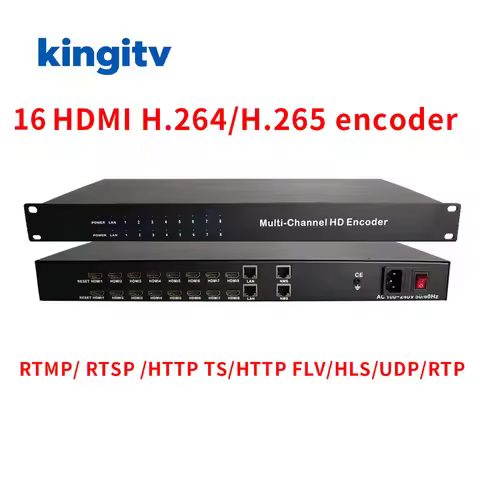 H.264 H.265 HEVC HD to IP 16-channel HD video encoder IPTV CATV TV front-end system webcast push str
