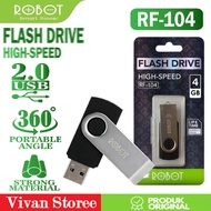 ROBOT RF104 Flashdisk 4GB USB 2.0 Rotatable U-Disks with Official Original Warranty Package