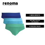RENOMA 3pcs Men Mini Brief Viscose Mint Spandex Underwear (REM8143) Best Buy