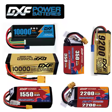 DXF Lipo Battery 2S 3S 4S 6S 10000mAh 9200mAh 6500mAh 7000mAh 350mAh 380mAh 550mAh 1550mAh 2200mAh f