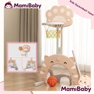 【MamiBaby】4 IN 1 Kids Basketball Game Indoor Outdoor Adjustable Basketball Toys Set For Children