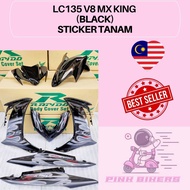 Coverset LC135 LC-135 V8 MX King (213) BLACK RED BLACK BLUE BLACK Bodyset (Sticker Tanam)