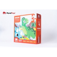 ((Express)) - 2 in 1 Puzzle Toy - Go Up! Puzzle Level 4 - Dino Series F