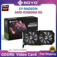 RX6600M 8G RX6600M 8G SOYO Brand New Radeon RX6600M 6600XT 6600 8G Graphics Card GDDR6 Video Memory 