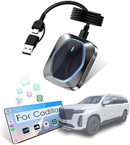 Carplay Wireless Adapter for iPhone,RGB Light Mini Size Bluetooth 5.3 WiFi 5.8 GHz,Plug and Play Con