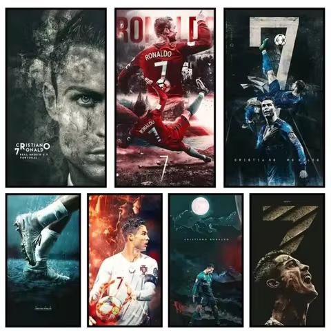 Oil Painting By Numbers Kits Football Star CR7 Ronaldo Drawing Canvas DIY Pictures By Numbers Home D