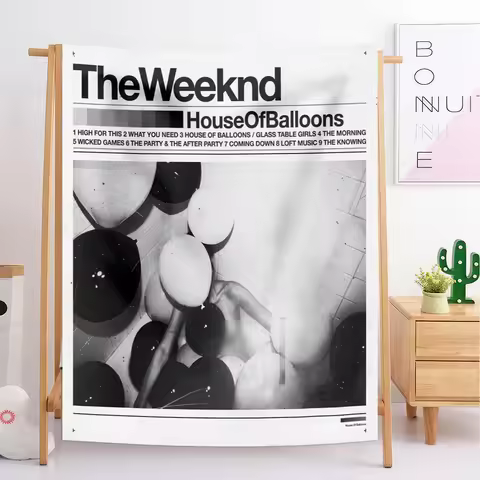 75x100cm Music Album House Of Balloons Blanket Decor Aesthetic Hippie Home Decoration Printed Dorm H